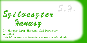 szilveszter hanusz business card